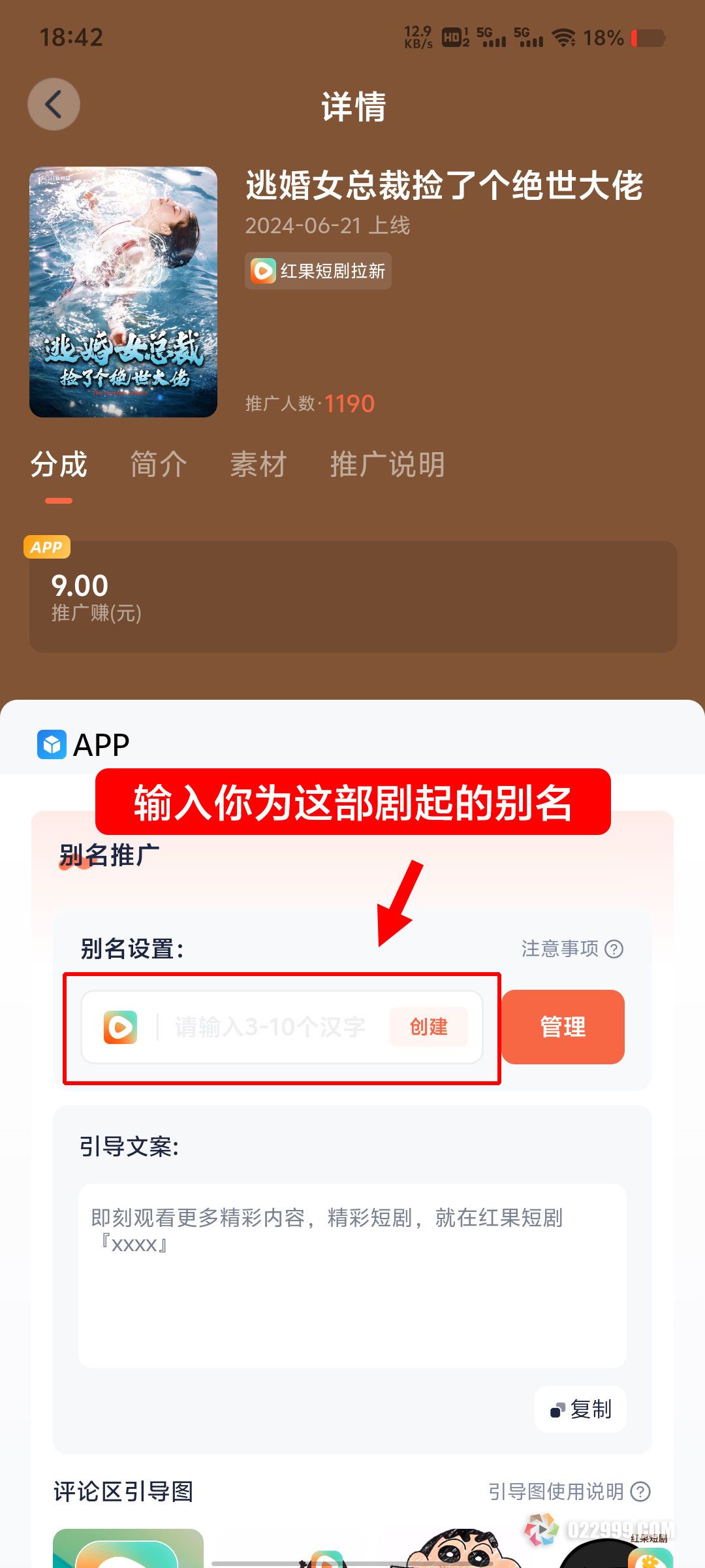 输入红果短剧的推广别名.jpg